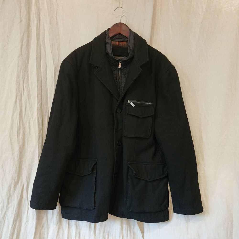 Marc NY by Andrew Marc Wool Blend Faux Double Layered Jacket